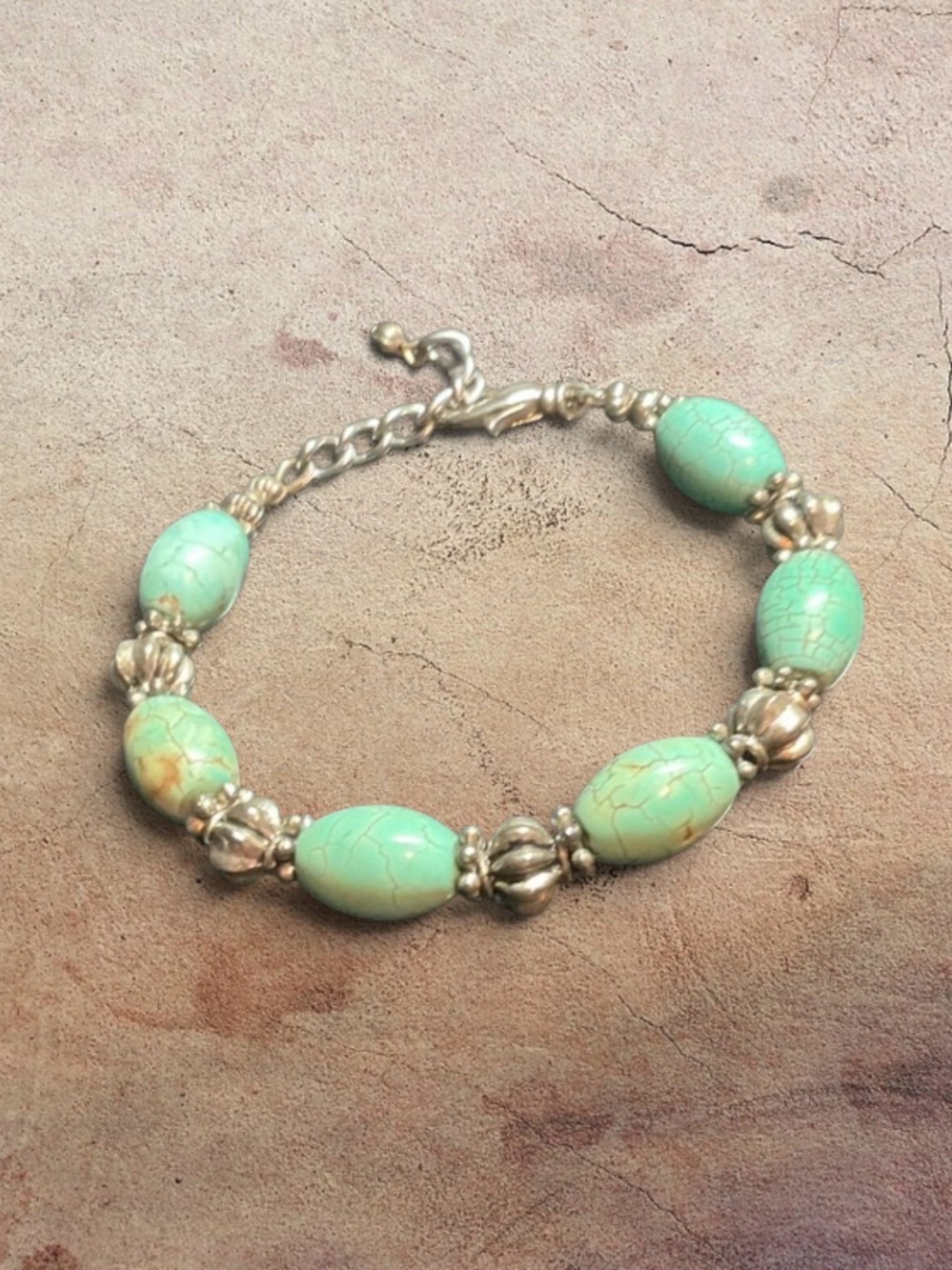 Apostle Creations Turquoise and Silver Bracelet